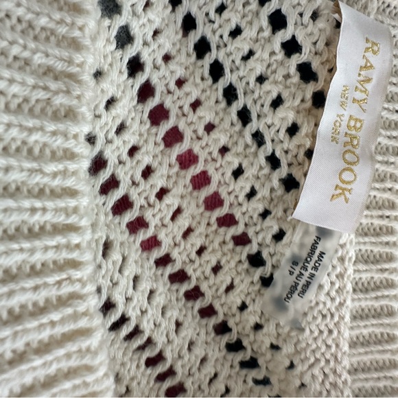 Ramy  Brooks fringe cream colored sweater
Size s/p - Picture 5 of 5